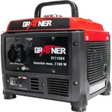 Grafner Stromerzeuger Inverter Genrator 1200 W (1,1 KW Dauerleistung), Benzinbetrieb 4 Takt, 1x 230V, Invertertechnologie für empfindliche Geräte...