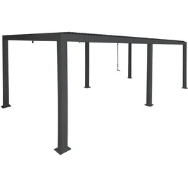 Mendler Pergola MCW-L46 Anthrazit 11 cm Alu-Gestell 3 x 6 m