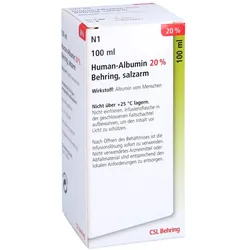 HUMAN ALBUMIN 20% Behring Infusionslösung 100 ml