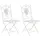 CLP Sibell Gartenstuhl 42 x 49 x 91,5 cm antik-weiß 2er Set