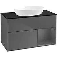 Villeroy & Boch Finion Waschtischunterschrank FA22GKGK 100cm, Abdeckplatte black