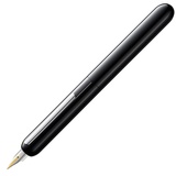 Lamy dialog 3 Füllhalter 074 – faszinierender Füller im glanzschwarzen Lack-Finish mit Drehmechanik und mit voll versenkbarer, partiell platinierter 14 kt - Goldfeder – Federstärke OB