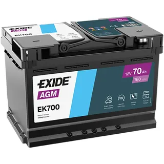 Exide EK700 AGM 12V 70Ah 760A