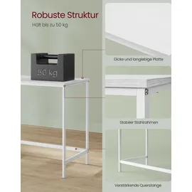 VASAGLE Schreibtisch 100 cm x 75 cm x 50 cm Weiß