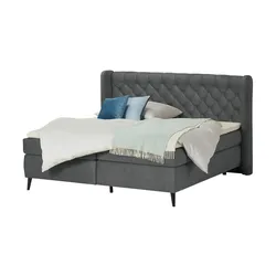 switch Boxspringbett  Madison ¦ grau ¦ Maße (cm): B: 197 H: 122