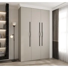 abiks möbel Drehtürenschrank COMO 150 x 245,5 x 50 cm Schwarz