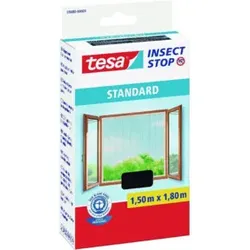 tesa Fliegengitter Stand Klettband für Fenster anthrazit 1,5m:1,8m