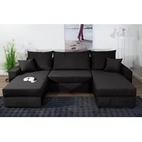 Wohnlandschaft COLLECTION AB "Pico U-Form", grau (anthrazit), B:252cm H:39cm T:158cm, 100%Polyester, Sofas, Wohnlandschaft, Wohnlandschaft,2 X Ottomane,Polyätherschaum Polsterung, Topseller