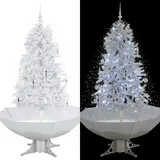 vidaXL Schneiender Weihnachtsbaum Weiß 170 cm