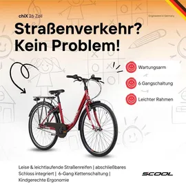 S'cool chiX K6 26 Zoll rot