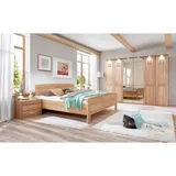 Linea Natura Schlafzimmer, Eiche, Holz, Glas, Karton, Holzwerkstoff, Eiche, teilmassiv, 6 Fächer, 180 cm, abschließbar, Schlafzimmer, Komplette Schlafzimmer