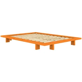 Karup Futonbett KARUP DESIGN "Bettgestell JAPAN BED Futonbett aus FSC-zertifiziertem Massivholz", solar orange, B:168cm H:20cm L:228cm, Betten, Futonbett, zeitlos, bequem & in mehreren Farben und Größen erhältlich