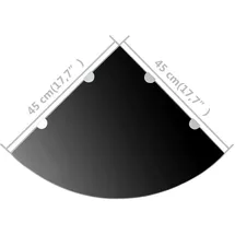 vidaXL Eckregal 2 Stk. 45 x 45 x 0 cm Schwarz