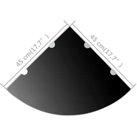 vidaXL Eckregal 2 Stk. 45 x 45 x 0 cm Schwarz