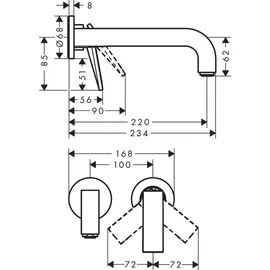 Hansgrohe Axor Citterio chrom 39181000