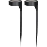 Luxform Gartenleuchte »Solar-Gartenleuchten - Orange - 2 St - LED« LED-Modul 2 Stk. Ganzjährig Solar, schwarz