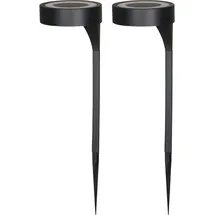Luxform Gartenleuchte »Solar-Gartenleuchten - Orange - 2 St - LED« LED-Modul 2 Stk. Ganzjährig Solar, schwarz