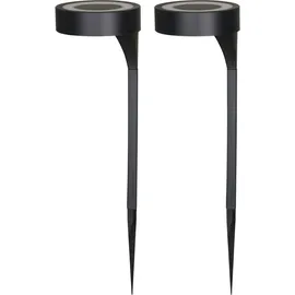 Luxform Gartenleuchte »Solar-Gartenleuchten - Orange - 2 St - LED« LED-Modul 2 Stk. Ganzjährig Solar, schwarz