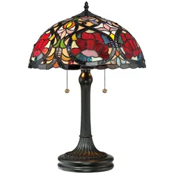 Larissa 2-flammige Tischlampe - Vintage Bronze - QZ-LARISSA-TL