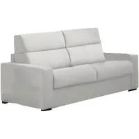 Dmora - 2-sitzer Schlafsofa Casabona, Schlafsofa Fürs Wohnzimmer, Gepolstert, Abnehmbar, 100 % Made In Italy-qualität, 180x95 H100 Cm, Hellgrau