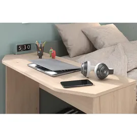 parisot möbel Hochbett Matre 90 x 200 cm Eiche grün beige