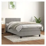 vidaXL Boxspringbett 100 x 200 cm Hellgrau