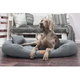 tierlando® Orthopädisches Hundebett Tiffany Couture | Große Hunde XL XXL | Elegant | Waschbar Memory Foam | Meliertes Hundesofa XXL | Graphit