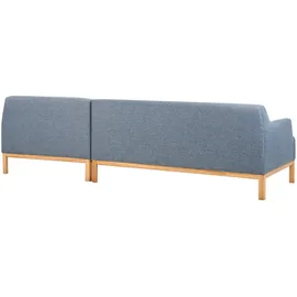 Beliani Ecksofa Blau 3-Sitzer linksseitig