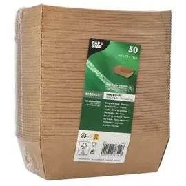 Papstar Snacktrays Pappe 50 St. 3 cm x 3,3 cm x 10,5 cm Braun