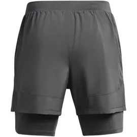 Under Armour Launch 5'' 2in1 Laufshorts Herren 025 castlerock/castlerock/reflective XL