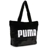 Puma UP Faux FUR Shopper Damen Freizeittasche, schwarz - OSFA