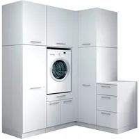 laundreezy Mehrzweckschrank-Set 186 x 238 x 68 cm Weiß