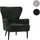 Mendler Lounge-Sessel HWC-K37 Cord 75 x 80 x 75 cm dunkelgrün mit Kissen