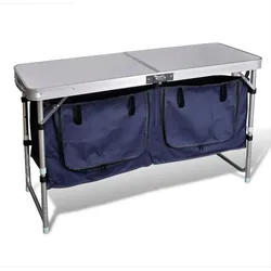 Zusammenklappbarer Camping-Stauraum aus Aluminium mit Großer Arbeitsfläche
