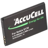 AccuCell Akku passend für Nokia 1202, 1203, 1661, 1662, BL-4C