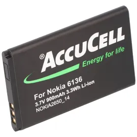 AccuCell Akku passend für Nokia 1202, 1203, 1661, 1662, BL-4C