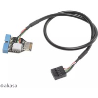 Akasa Adapter intern USB 3.1 zu intern USB 3.0 (0.40 m, USB 3.1, USB 3.2 Gen 2), USB Kabel