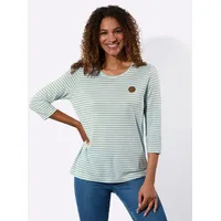 Witt Weiden Shirt in kalkmint-weiß-geringelt | Gr.: 36