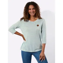 Witt Weiden Shirt in kalkmint-weiß-geringelt | Gr.: 36