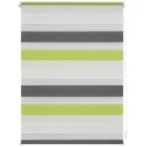Lichtblick Duo Rollo / Doppelrollo Klemmfix 110 x 150 cm grün/grau/weiß