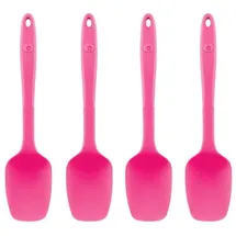 KOCHBLUME Flexlöffel S 4er Set | Premium-Silikon & BPA frei| Hitzebeständig | Spülmaschinenfest | Farbe: pink