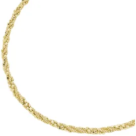Smart Jewel Collier Fantasiekette, gedreht, Silber 925 goldfarben