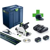 Festool Tauchsäge TSC 55 KEBI-Plus/XL-FS 100Y Limited Edition inkl. 2 x 5,0 Ah Akku + Doppelladegerät + Systainer SYS 3 + Führungsschiene