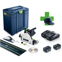 Festool Tauchsäge TSC 55 KEBI-Plus/XL-FS 100Y Limited Edition inkl. 2 x 5,0 Ah Akku + Doppelladegerät + Systainer SYS 3 + Führungsschiene