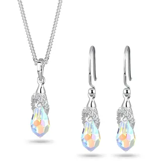 Elli Schmuckset Kristalle 925 Sterling Silber,