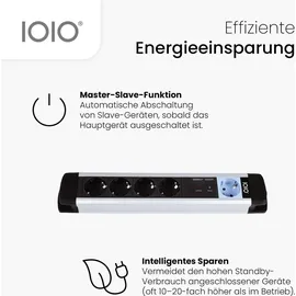 Olympia Steckdosenleiste 1,5 m Schwarz 5 St.