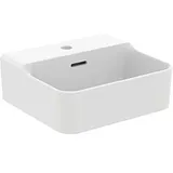 Ideal Standard Conca Handwaschbecken T3876V1 400x350mm, mit Überlauf, geschliffen, 1 Hahnloch, seidenweiß