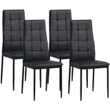 Albatros Esszimmerstuhl Rimini Kunstleder schwarz 4er Set