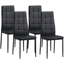 Albatros Esszimmerstuhl Rimini Kunstleder schwarz 4er Set