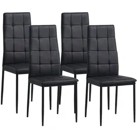 Albatros Esszimmerstuhl Rimini Kunstleder schwarz 4er Set
